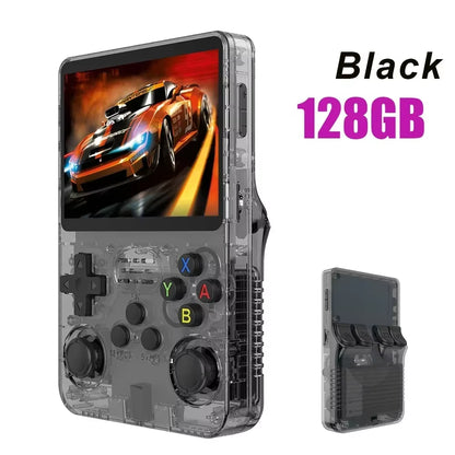 128GB R36S Open Source Portable Video Game Console - 3.5" IPS Screen, 64GB Best Games Included, Orange