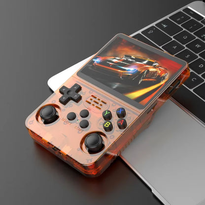 128GB R36S Open Source Portable Video Game Console - 3.5" IPS Screen, 64GB Best Games Included, Orange