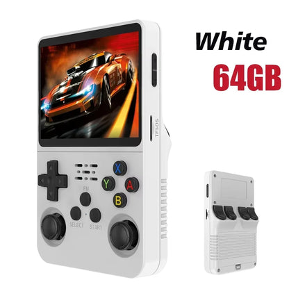 128GB R36S Open Source Portable Video Game Console - 3.5" IPS Screen, 64GB Best Games Included, Orange