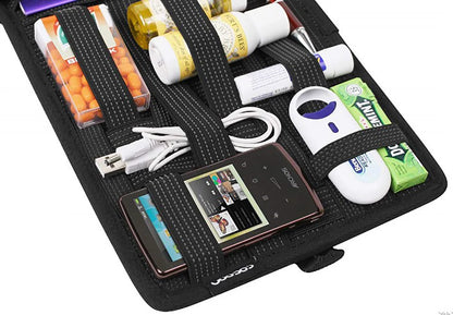 Elastic Travel Organizer Plate – Portable Electronics & Accessories Storage