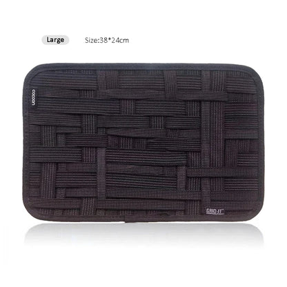 Elastic Travel Organizer Plate – Portable Electronics & Accessories Storage