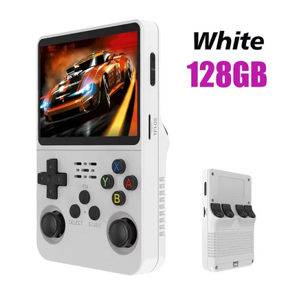 128GB R36S Open Source Portable Video Game Console - 3.5" IPS Screen, 64GB Best Games Included, Orange